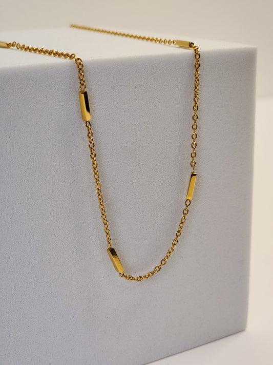 Spliced Rectangle Chain Necklace