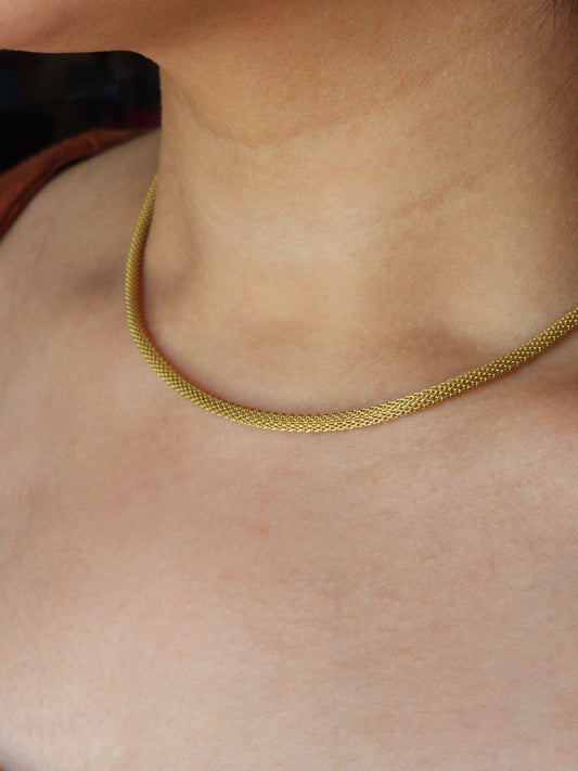 Round Mesh Chain Necklace