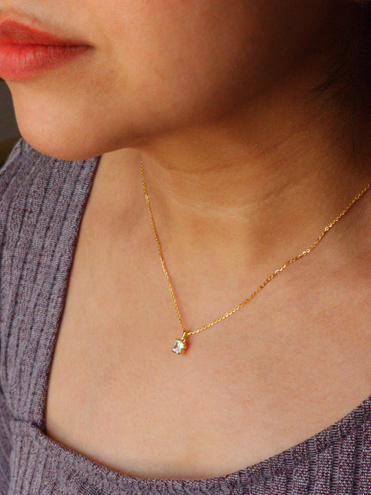 Zircon Single Drop Necklace