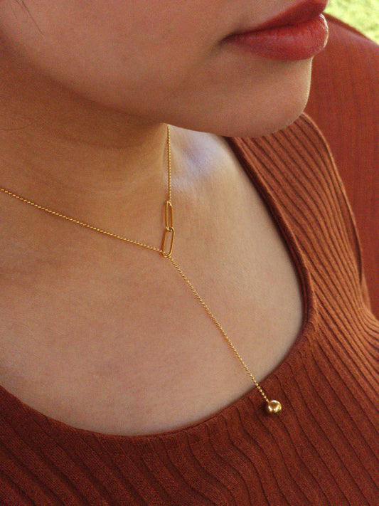 Long Y-Shaped Lariat Necklace