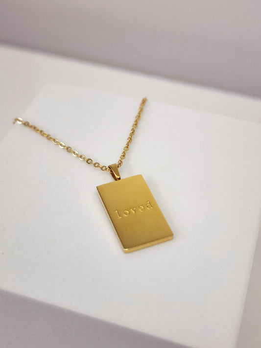 Self Affirmation Square Card Necklace