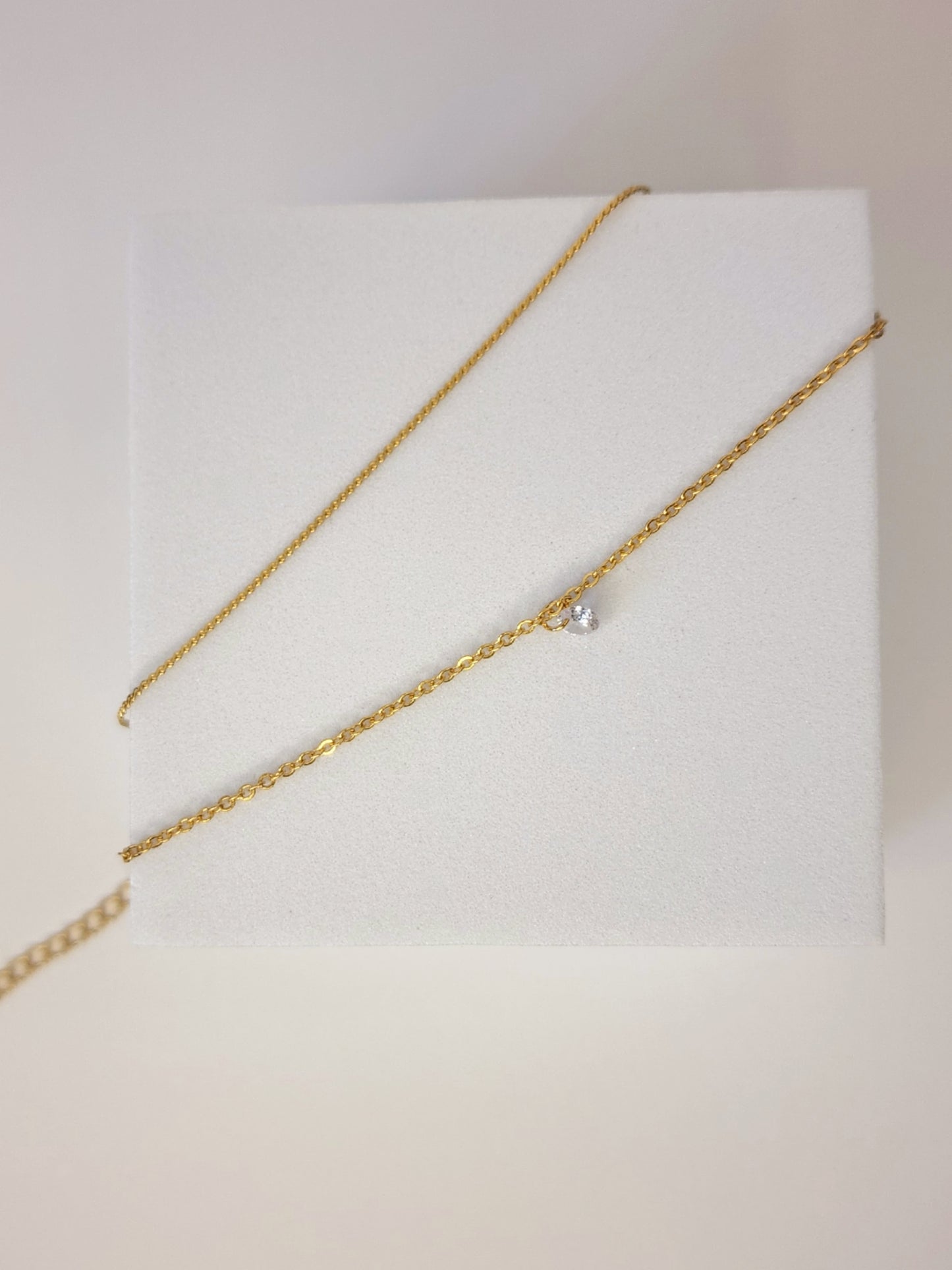 Double Layer Thin Chain Anklet