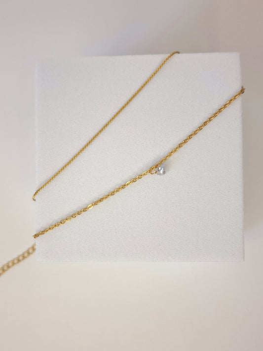 Double Layer Thin Chain Anklet