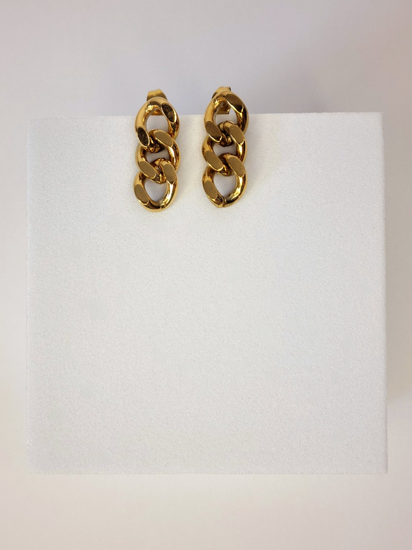 Chain Drop Stud Earrings
