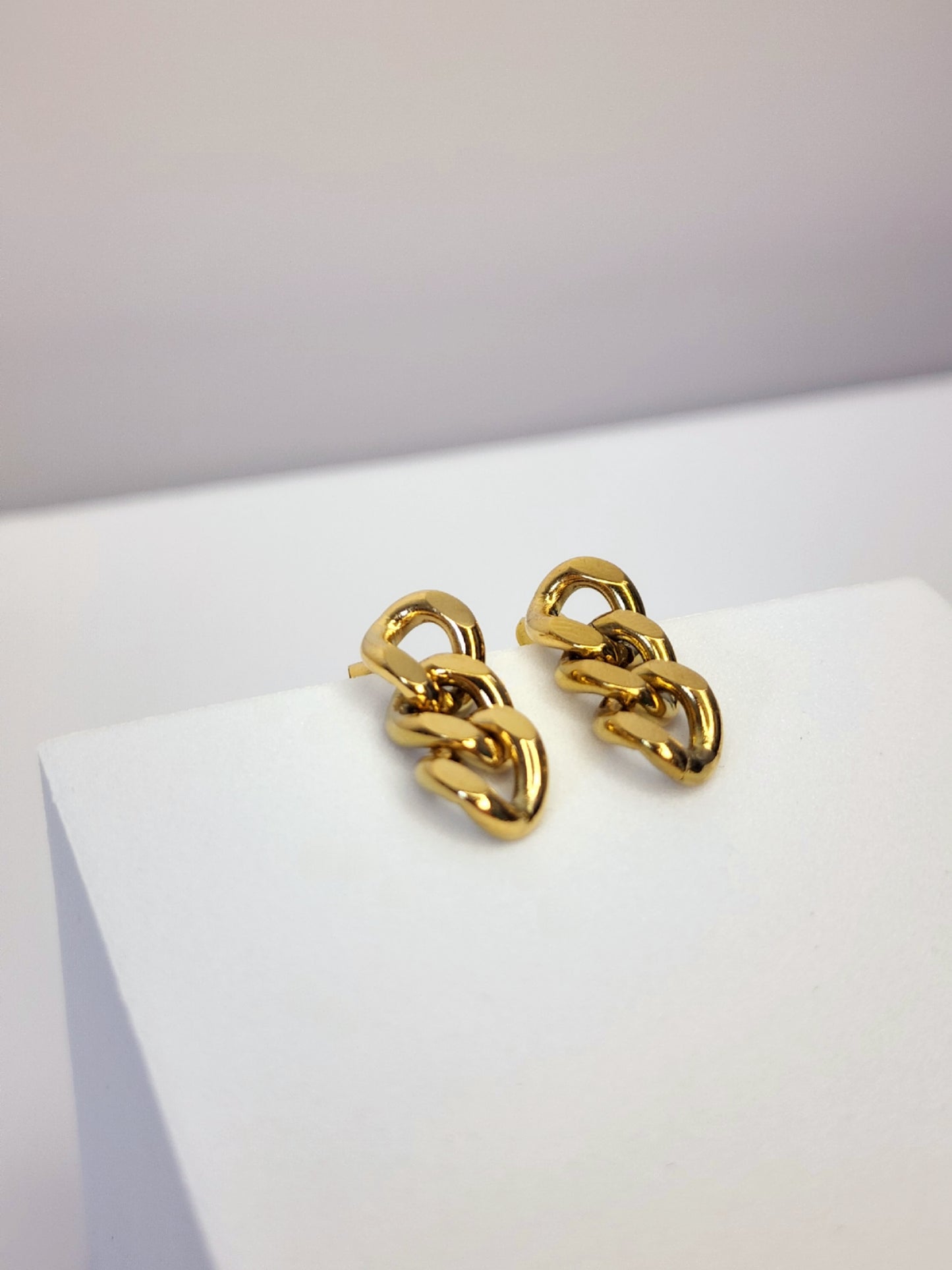 Chain Drop Stud Earrings
